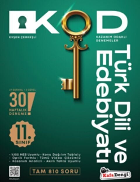 Kafa Dengi Yayınları 11. Sınıf Kod Türk Dili ve Edebiyatı Kazanım Odaklı Denemeleri