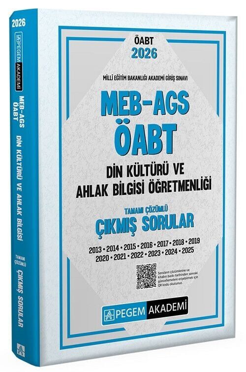 Pegem 2026 ÖABT MEB-AGS Din Kültürü ve Ahlak Bilgisi Öğretmenliği Çıkmış Sorular Çözümlü Pegem Akademi Yayınları