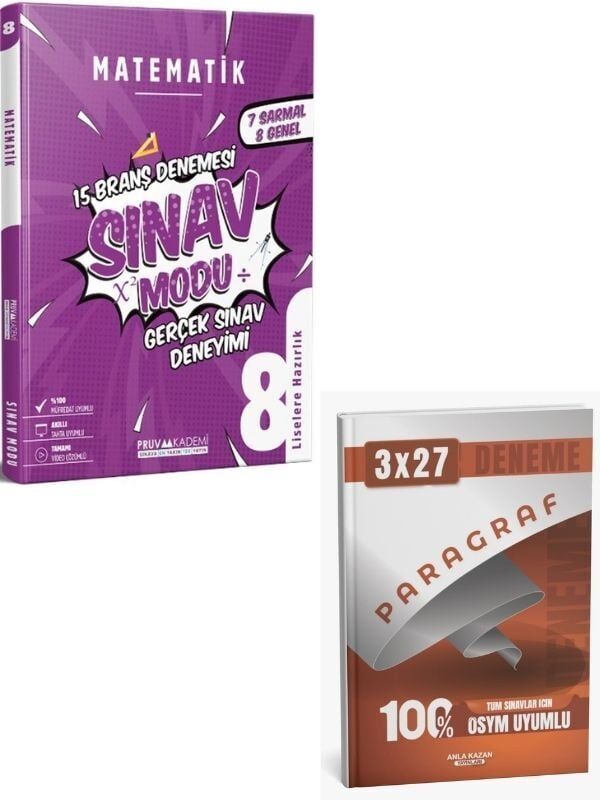 Pruva 2027 8. Sınıf Matematik Branş Denemesi+ Anka Paragraf