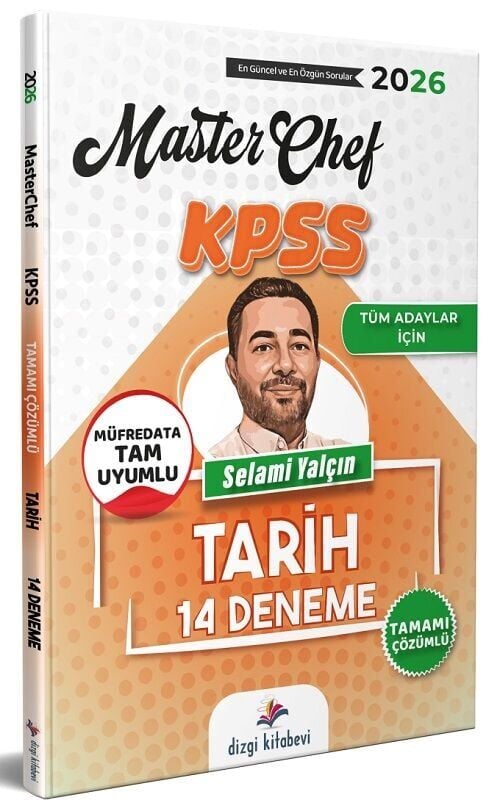Dizgi Kitap 2026 KPSS Tarih MasterChef 14 Deneme Çözümlü - Selami Yalçın Dizgi Kitap