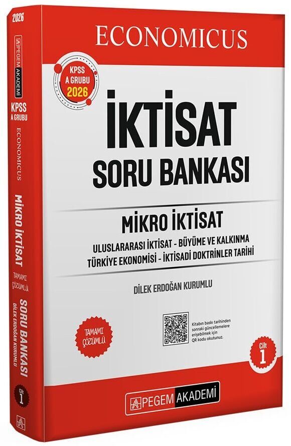 Pegem 2026 KPSS A Grubu Economicus İktisat Soru Bankası Cilt-1 Mikro İktisat Pegem Akademi Yayınları