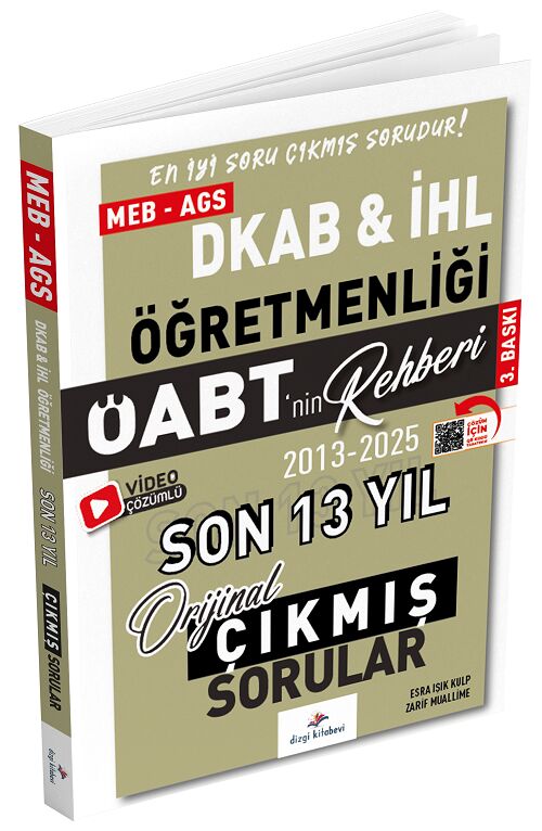 Dizgi Kitap 2026 ÖABT MEB-AGS nin Rehberi DKAB Din Kültürü Öğretmenliği Son 13 Yıl Çıkmış Sorular Çözümlü - Esra Işık Kulp, Zarif Muallime Dizgi Kitap Yayınları