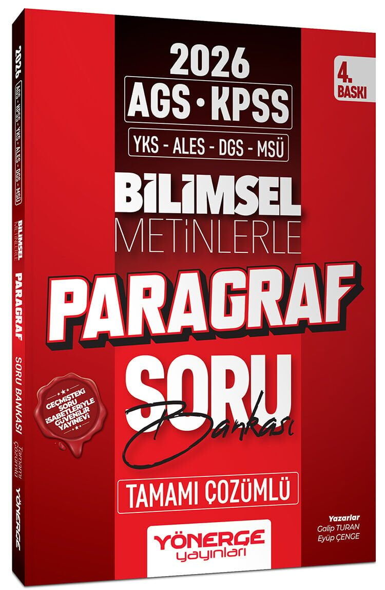 Yönerge KPSS TYT ALES DGS MSÜ Bilimsel Metinlerle Paragraf Soru Bankası