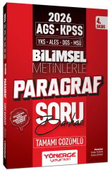 Yönerge KPSS TYT ALES DGS MSÜ Bilimsel Metinlerle Paragraf Soru Bankası