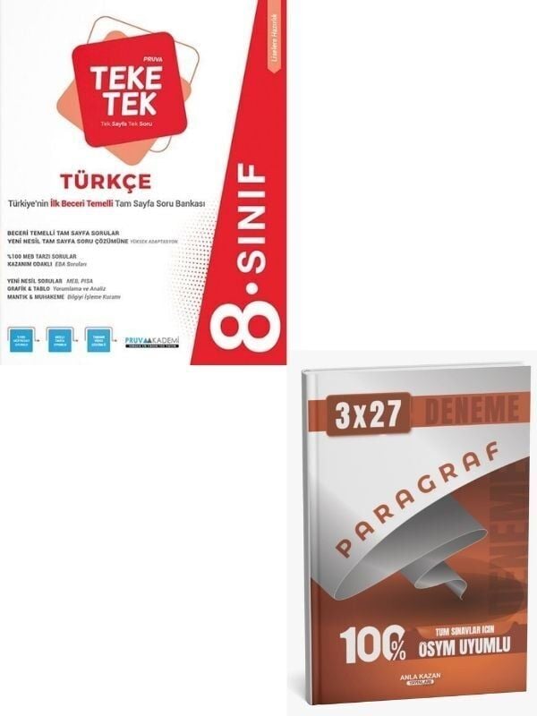 Pruva 2027 8. Sınıf Türkçe Teke Tek Soru Bankası+ Anka Paragraf