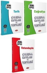 Data 2026 KPSS Tarih + Coğrafya + Vatandaşlık Çalışma Notları ve Testleri 3 lü Set Data Yayınları
