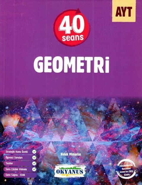 Okyanus Yayınları AYT 40 Seans Geometri Soru Bankası