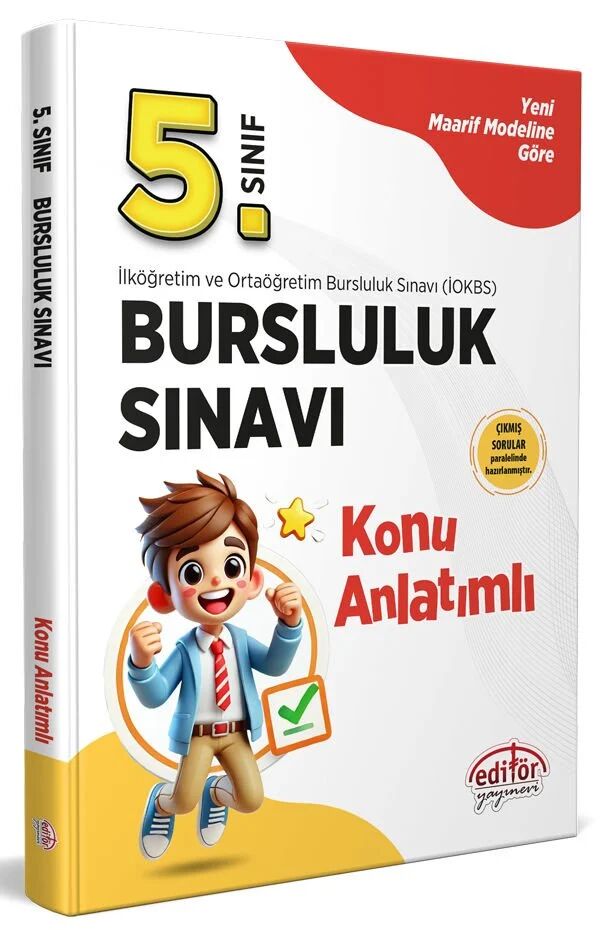 Editör Yayınları 5. Sınıf 2025 Bursluluk Sınavı Konu Anlatımlı
