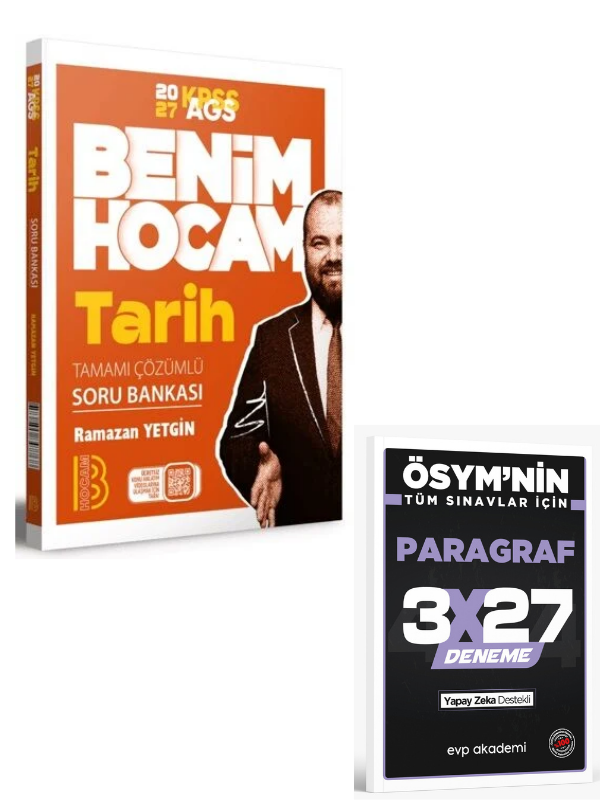 BenimHocam 2027 MEB-AGS Tarih Soru Bankası Çözümlü+ EVP Akademi Paragraf