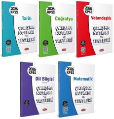 Data 2026 KPSS Genel Yetenek Genel Kültür Çalışma Notları ve Testleri 5 li Set Data Yayınları