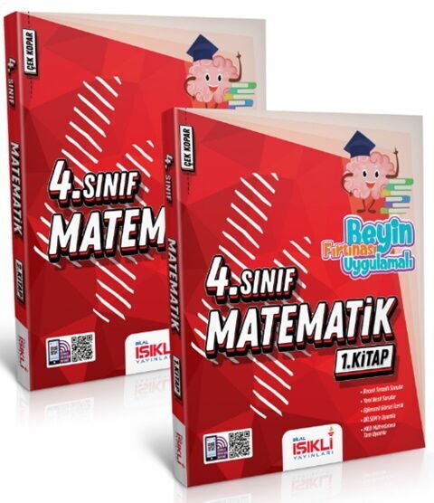 Bilal Işıklı Yayınları 4. Sınıf Matematik Beyin Fırtınası Uygulamalı Soru Bankası Seti
