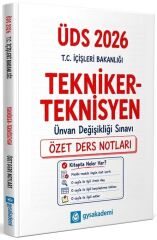 GYS Akademi 2026 GYS ÜDS İçişleri Bakanlığı Tekniker - Teknisyen Özet Ders Notları Görevde Yükselme Ünvan Değişikliği GYS Akademi