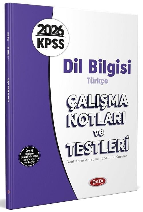 Data 2026 KPSS Dil Bilgisi Türkçe Çalışma Notları ve Testleri Çözümlü Data Yayınları