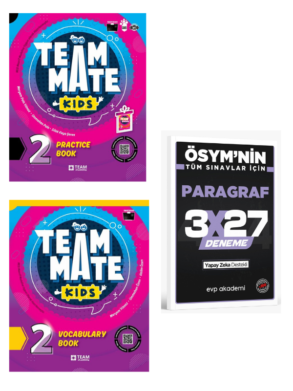 TeamMate 2027  Kids 2 Practice Book (+Quizzes)+Vocabulary Book+ EVP Akademi Paragraf