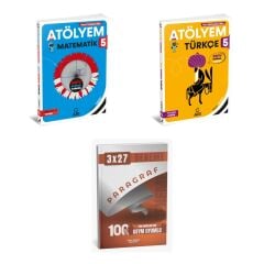 2027 Arı 5 Sınıf Atölyem Matematik Matemito + Türkçe Türkçemino Soru + anla kazan paragraf deneme 3'lü Set