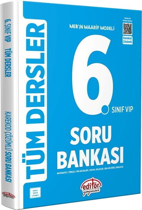 Editör Yayınları 6. Sınıf VIP Tüm Dersler Soru Bankası