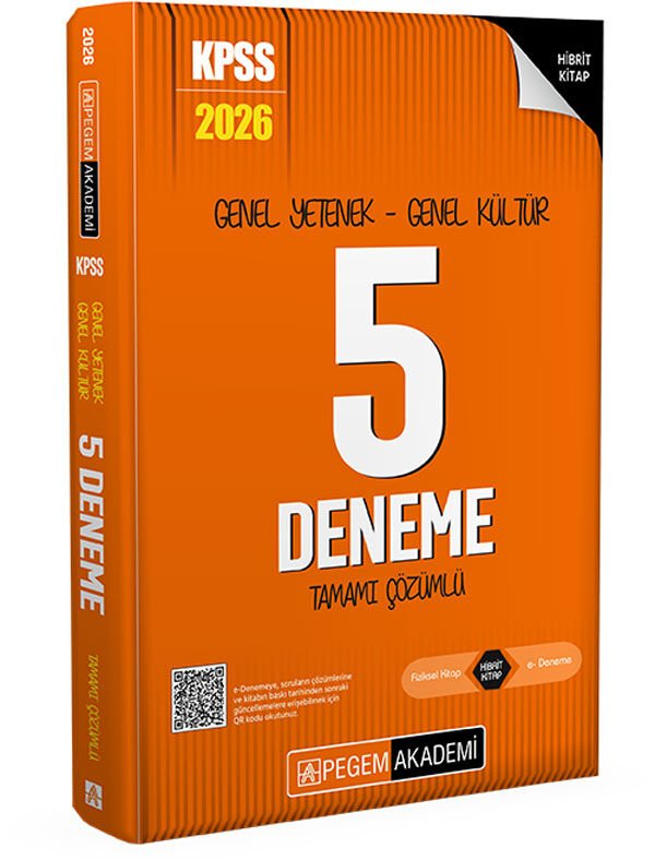 Pegem 2026 KPSS Genel Yetenek Genel Kültür 5 Deneme Çözümlü Pegem Akademi Yayınları