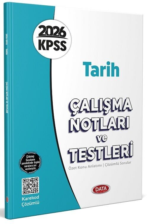 Data 2026 KPSS Tarih Çalışma Notları ve Testleri Çözümlü Data Yayınları