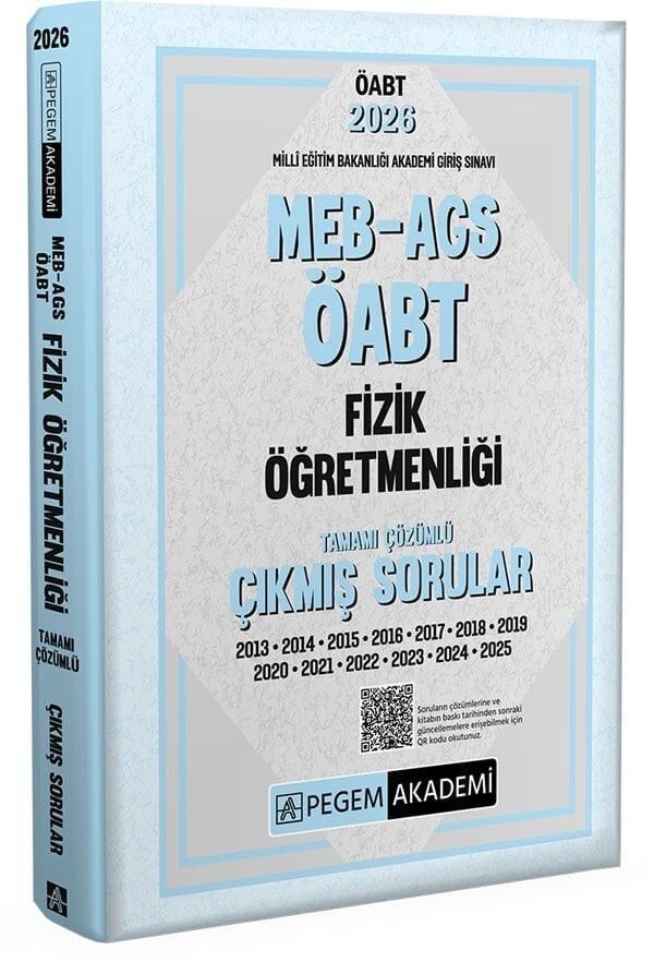 Pegem 2026 ÖABT MEB-AGS Fizik Öğretmenliği Çıkmış Sorular Çözümlü Pegem Akademi Yayınları