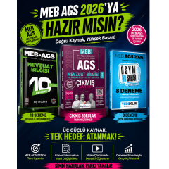 Yediiklim 2026 MEB AGS ÖSYM Ne Sorar 8 Fasikül Deneme & MEB AGS Mevzuat Bilgisi Deneme Evp Akademi + Çıkmış Sorular Seti