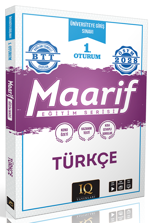 IQ Yayınları 2028 YKS TYT Türkçe Maarif Eğitim Serisi 1. Oturum IQ Yayınları