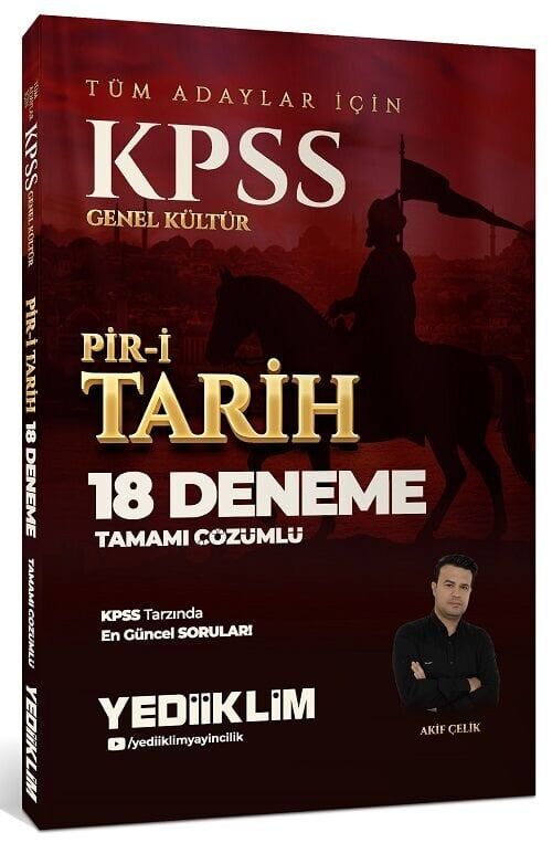 Yediiklim KPSS Pir-i Tarih 18 Deneme Çözümlü - Akif Çelik Yediiklim Yayınları