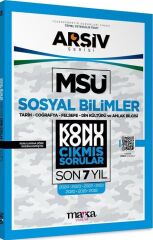 Marka Yayınları MSÜ Sosyal Bilimler ARŞİV Serisi Konu Konu Son 7 Yıl Çıkmış Sorular