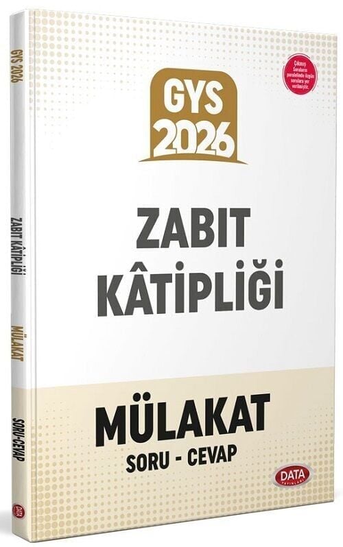 Data 2026 Zabıt Katipliği Mülakat Sınavına Hazırlık Soru-Cevap Data Yayınları
