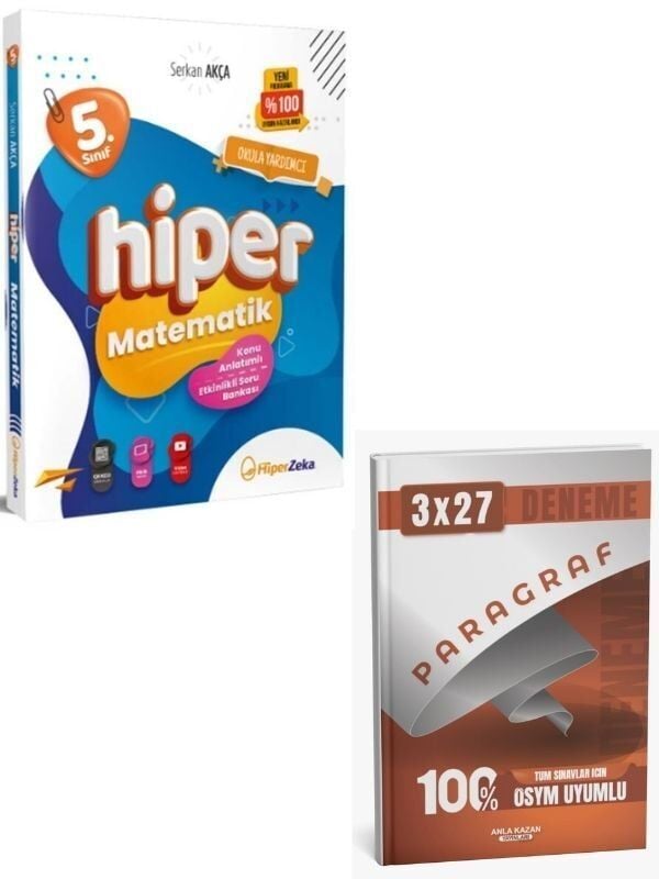 Hiper Zeka 2027 5. Sınıf Hiper Matematik Konu Anlatımlı Soru Bankası+ Kazandıran Paragraf