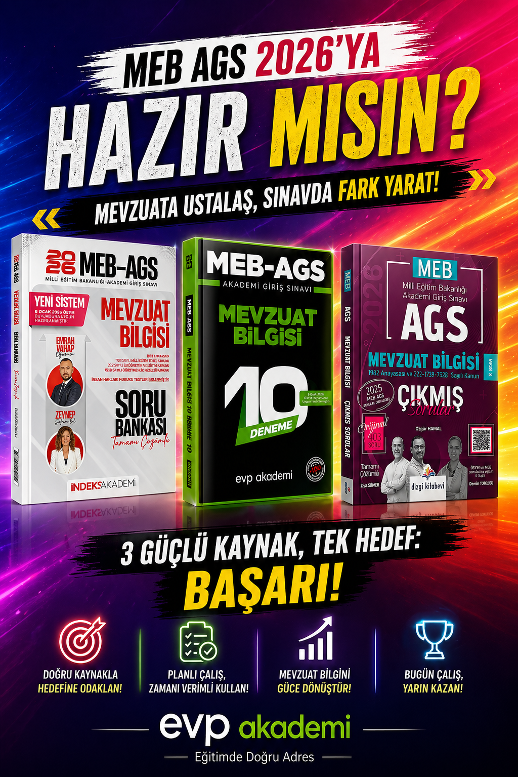 İndeks 2026 MEB-AGS Mevzuat Bilgisi Soru Bankası & Dizgi MEB AGS Mevzuat Bilgisi Çıkmış Sorular & Evp Akademi MEB AGS Mevzuat Bilgisi 10 Deneme Seti