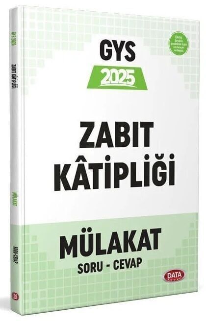 Data 2025 Zabıt Katipliği Mülakat Sınavına Hazırlık Soru-Cevap Kitabı Data Yayınları