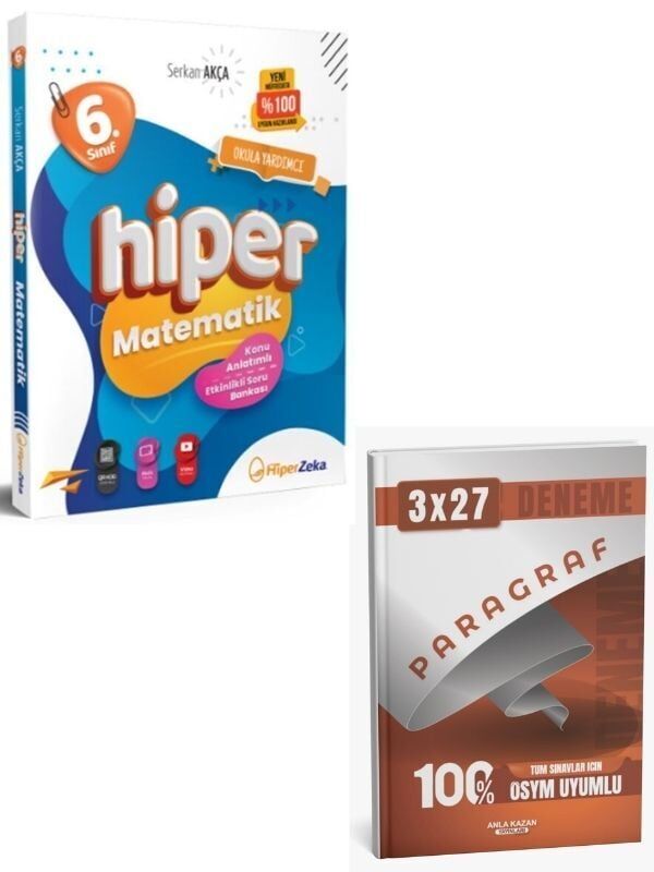 Hiper Zeka 2027 6. Sınıf Hiper Matematik Konu Anlatımlı Soru Bankası+ Kazandıran Paragraf