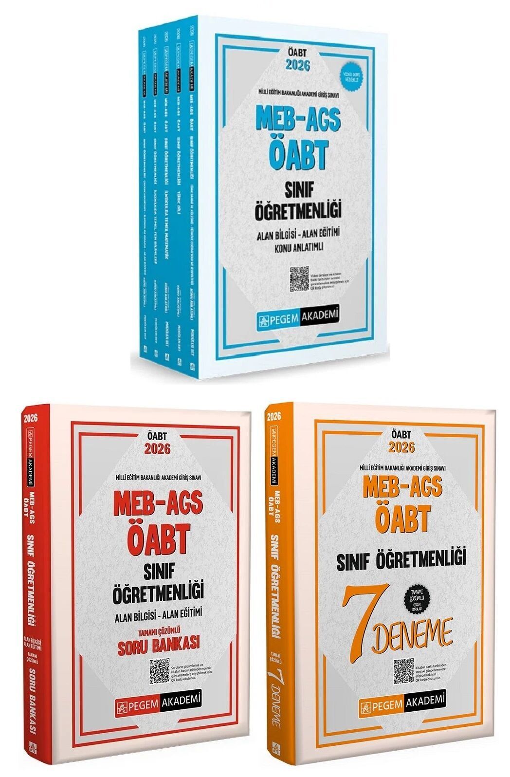 Pegem 2026 ÖABT MEB-AGS Sınıf Öğretmenliği Konu Anlatımlı + Soru Bankası + 7 Deneme 3 lü Set Pegem Akademi Yayınları