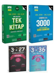Pegem + Anla Kazan 2026 KPSS GYGK Konu + 3000 Soru + Paragraf Dil Bilgisi Deneme 4 lü Set