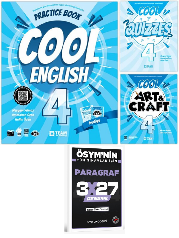 TeamElt 2027 Cool English 4 Practice Book(+Cool Art&Craft 4 +QUIZZES)+ EVP Akademi Paragraf