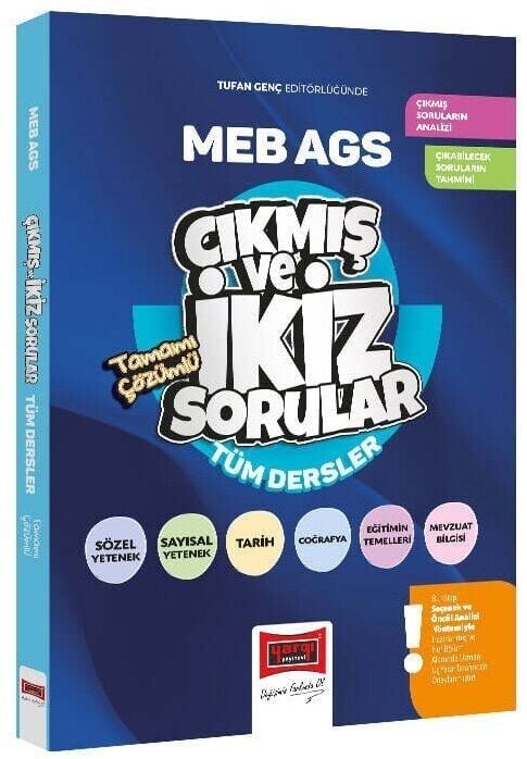 Yargı 2026 MEB-AGS Tüm Dersler Çıkmış ve İkiz Sorular Çözümlü - Tufan Genç Yargı Yayınları