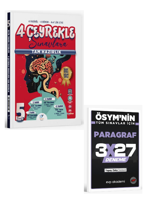 Beyin Takımı 2027 5. Sınıf Tüm Dersler 4 Çeyrekle Sınavlara Tam Hazırlık Soru Bankası+ EVP Akademi Paragraf