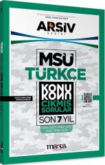 Marka Yayınları MSÜ Türkçe ARŞİV Serisi Konu Konu Son 7 Yıl Çıkmış Sorular