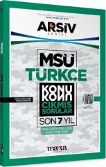 Marka Yayınları MSÜ Türkçe ARŞİV Serisi Konu Konu Son 7 Yıl Çıkmış Sorular