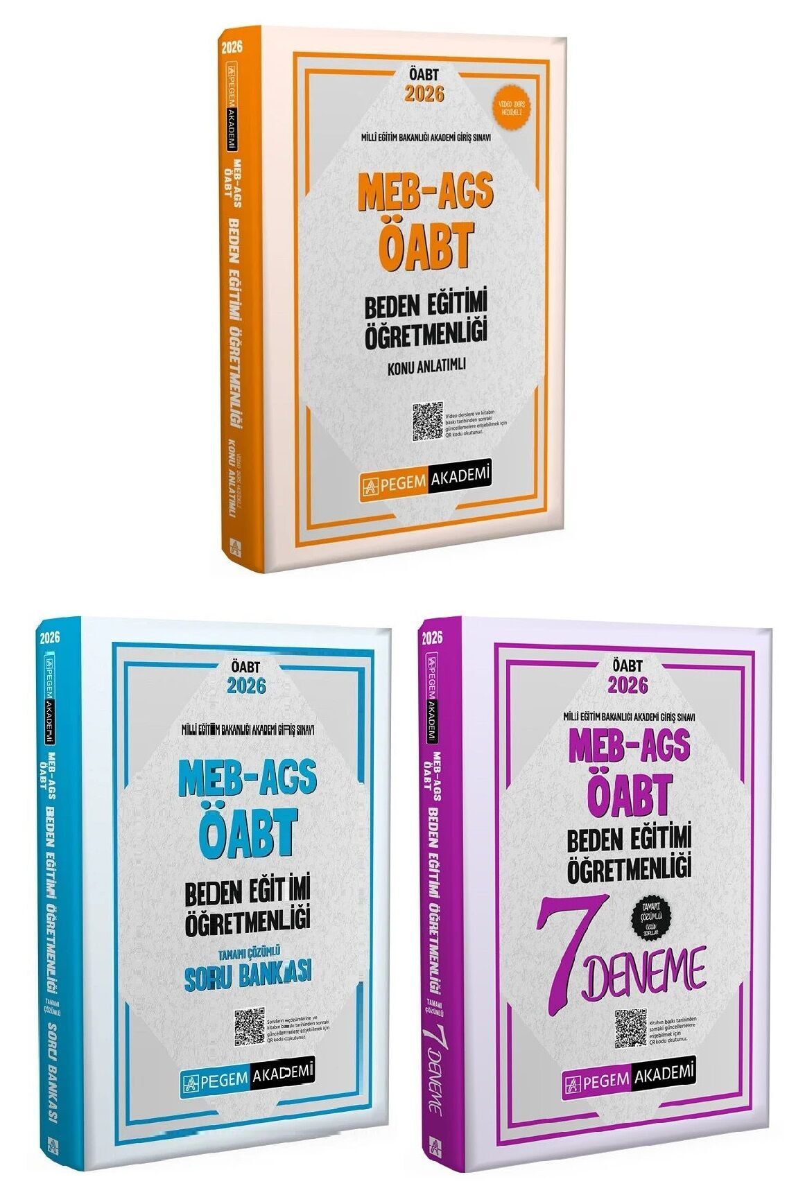 Pegem 2026 ÖABT MEB-AGS Beden Eğitimi Öğretmenliği Konu Anlatımlı + Soru Bankası + 7 Deneme 3 lü Set Pegem Akademi Yayınları
