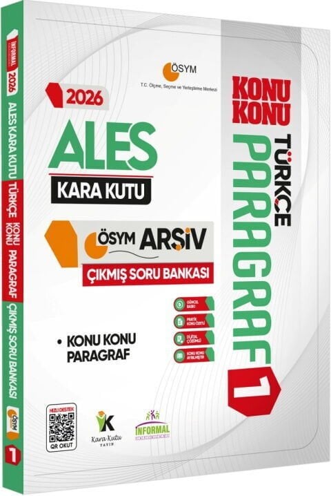 İnformal Yayınları 2026 ALES Türkçenin Kara Kutusu Paragraf 1 Konu Konu ÖSYM Çıkmış Soru Bankası