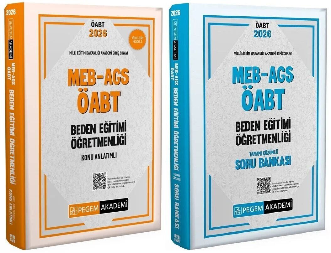 Pegem 2026 ÖABT MEB-AGS Beden Eğitimi Öğretmenliği Konu Anlatımlı + Soru Bankası 2 li Set Pegem Akademi Yayınları