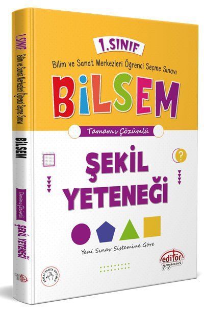 Editör Yayınevi 1. Sınıf Bilsem Hazırlık Şekil Yeteneği Tamamı Çözümlü