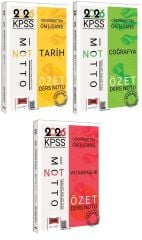 Yargı 2026 KPSS Lise Ortaöğretim Ön Lisans Tarih + Coğrafya + Vatandaşlık Motto Özet Ders Notu 3 lü Set Yargı Yayınları