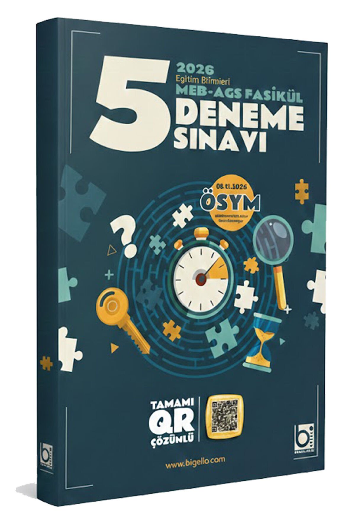 YENİ AGS - Bigelio 2026 MEB-AGS Eğitim Bilimleri 5 Deneme Fasikül Çözümlü Bigelio Yayıncılık