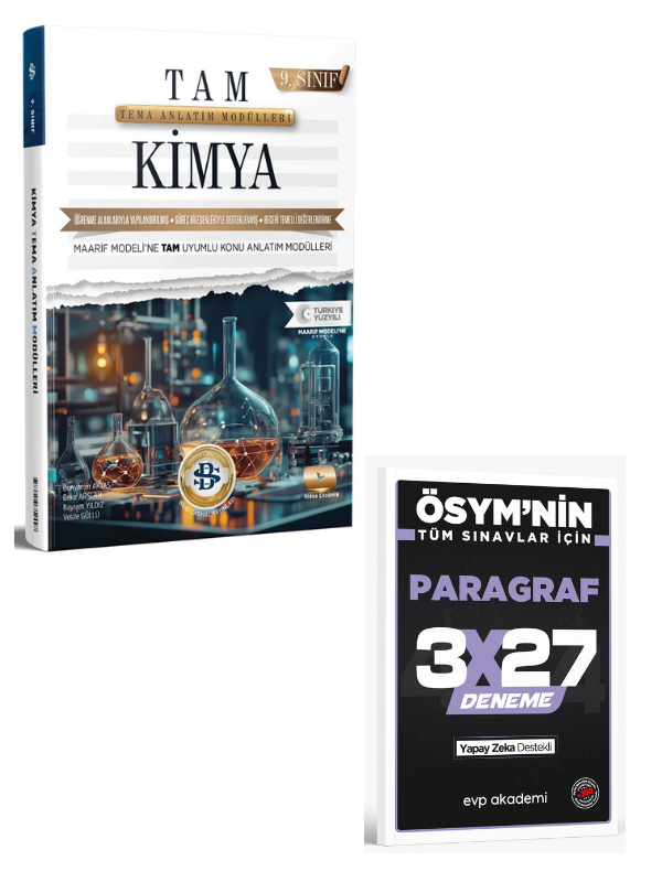 Bilgi Sarmal 2027 9. Sınıf Kimya Tema Konu Anlatım Modülleri+ EVP Akademi Paragraf
