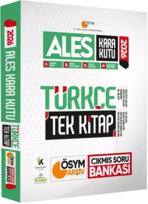 İnformal Yayınları 2026 ALES Kara Kutu Türkçe TEK KİTAP ÖSYM Arşiv Çıkmış Soru Bankası