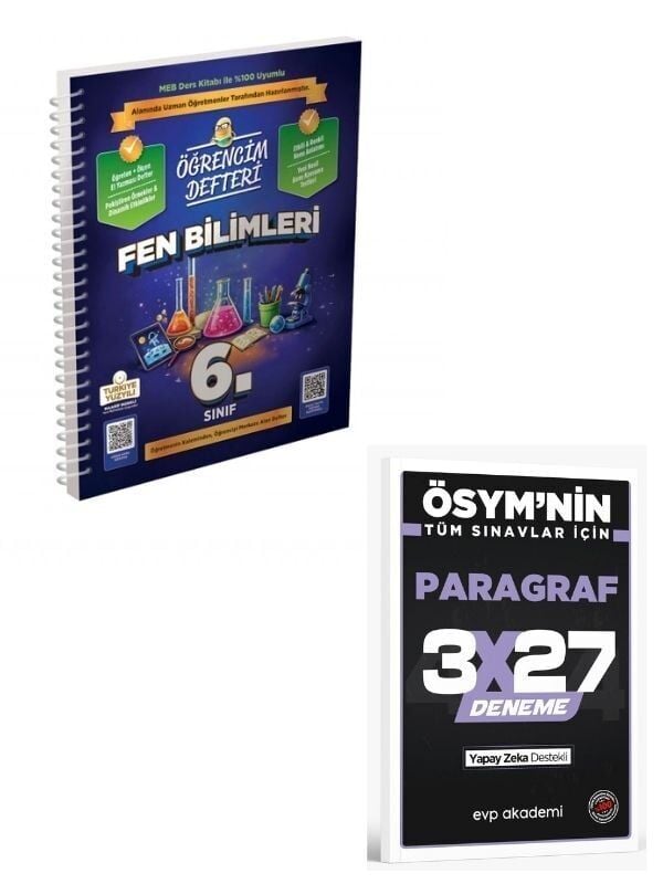 Murat 2027 6.Sınıf Fen Bilimleri Öğrencim Defteri+ EVP Akademi Paragraf