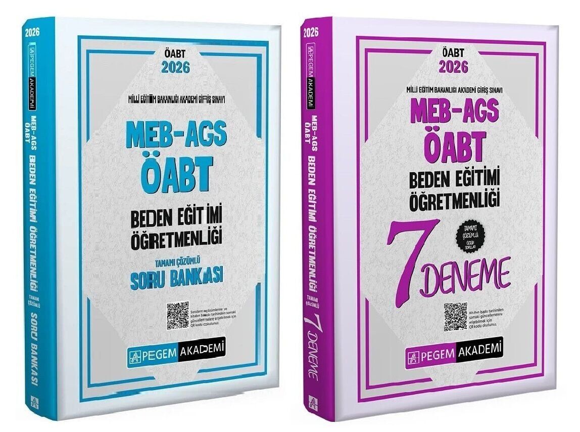 Pegem 2026 ÖABT MEB-AGS Beden Eğitimi Öğretmenliği Soru Bankası + 7 Deneme 2 li Set Pegem Akademi Yayınları