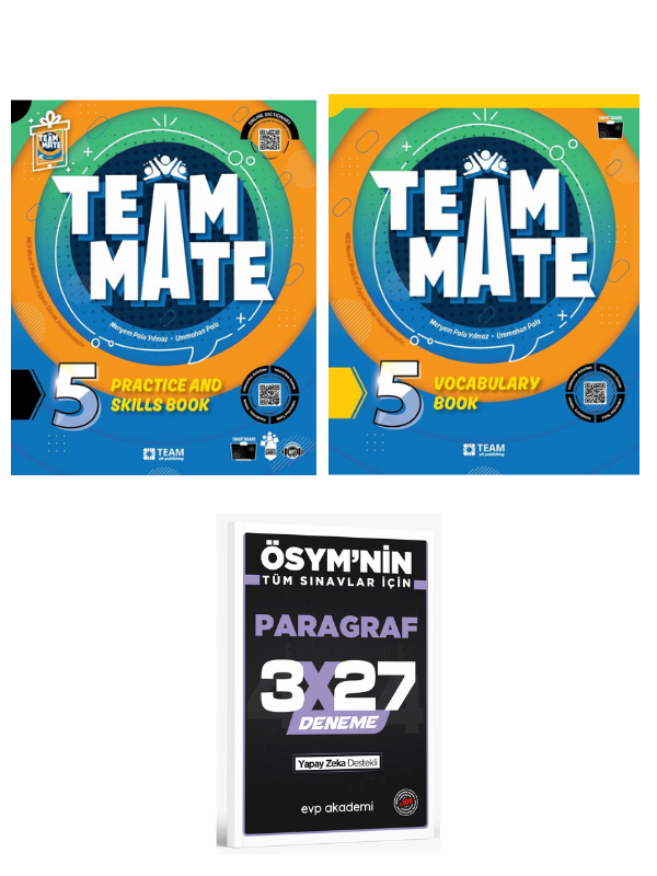 TeamMate 2027 5 Practice and Skills Book (+Quizzes)+Vocabulary Book+ EVP Akademi Paragraf